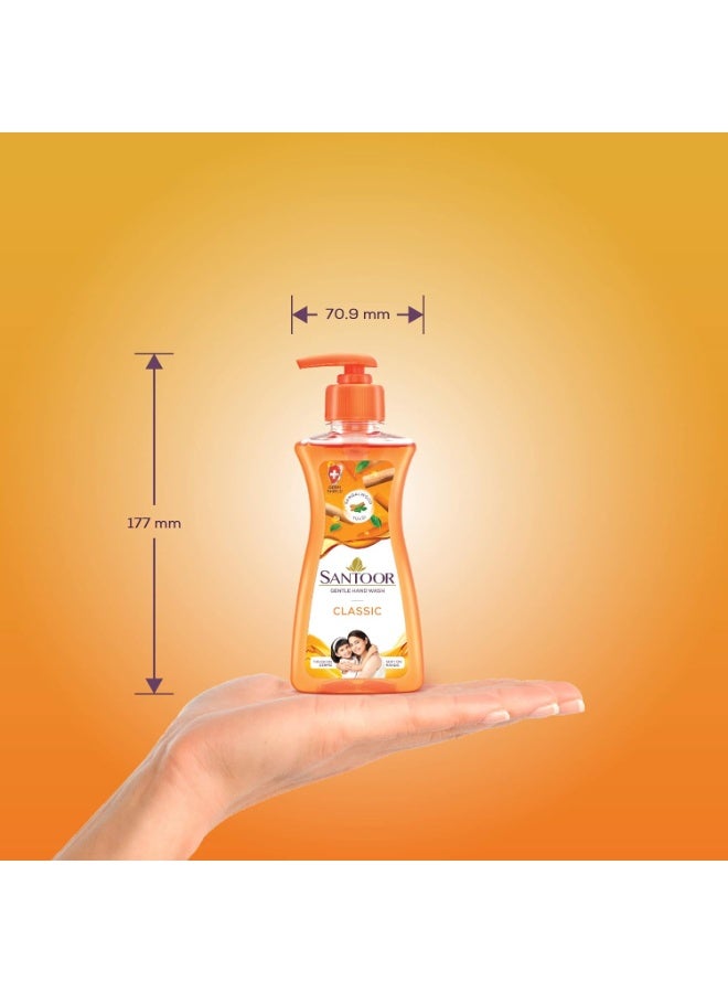 Santoor Hand wash Classic, 200ml (Buy 1 Get 1) - Image 2