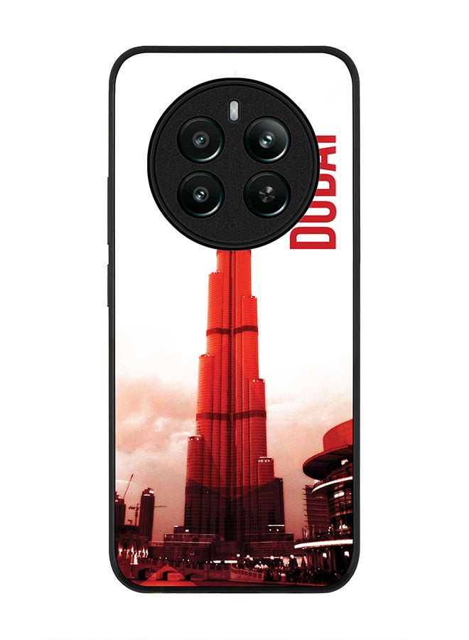 Stylizedd Rugged Black edge case for Realme 12 Plus 5G / Realme 12 4G, Slim fit Soft Case Flexible Anti Drop TPU Gel Thin Cover -  Dubai - The Burj - Image 1
