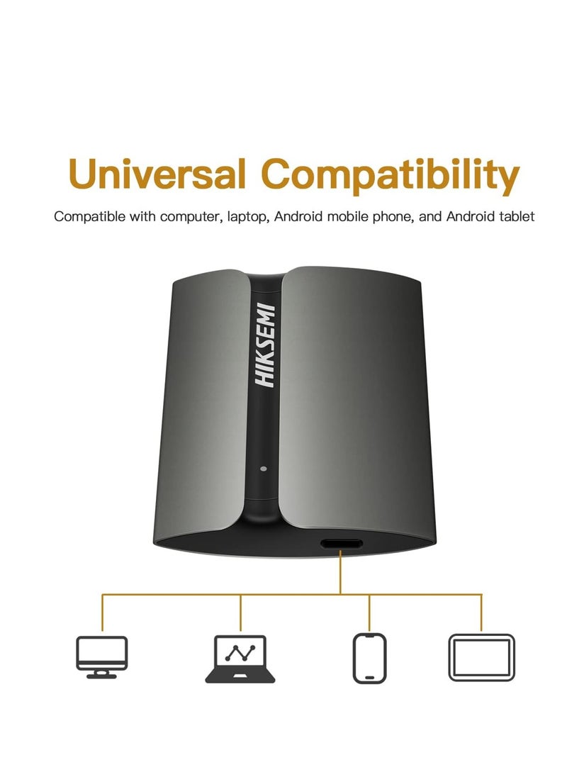 HIKSEMI - HIKSEMI T300S 2TB Portable External SSD Read Speed Up to 560MB/S, USB 3.1/Type C, External Solid State Drives - Image 1