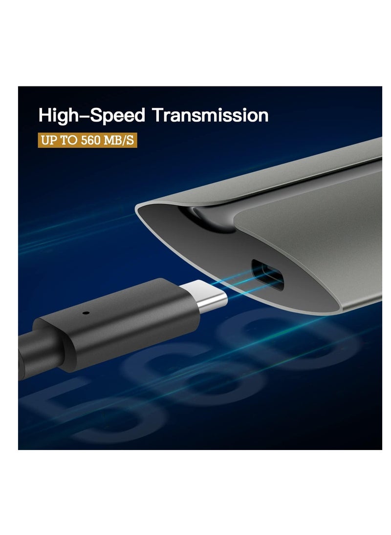 HIKSEMI - HIKSEMI T300S 2TB Portable External SSD Read Speed Up to 560MB/S, USB 3.1/Type C, External Solid State Drives - Image 1