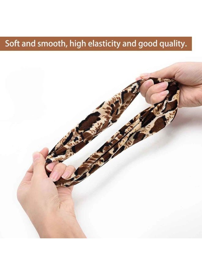 TUICARE 6 PCS scrunchies for hair cheetah print hair ties scrunchie animal print velvet leopard bow women lepord large clips for thick hair 3 styles LARGE - Image 4