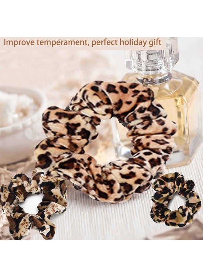 TUICARE 6 PCS scrunchies for hair cheetah print hair ties scrunchie animal print velvet leopard bow women lepord large clips for thick hair 3 styles LARGE - Image 5