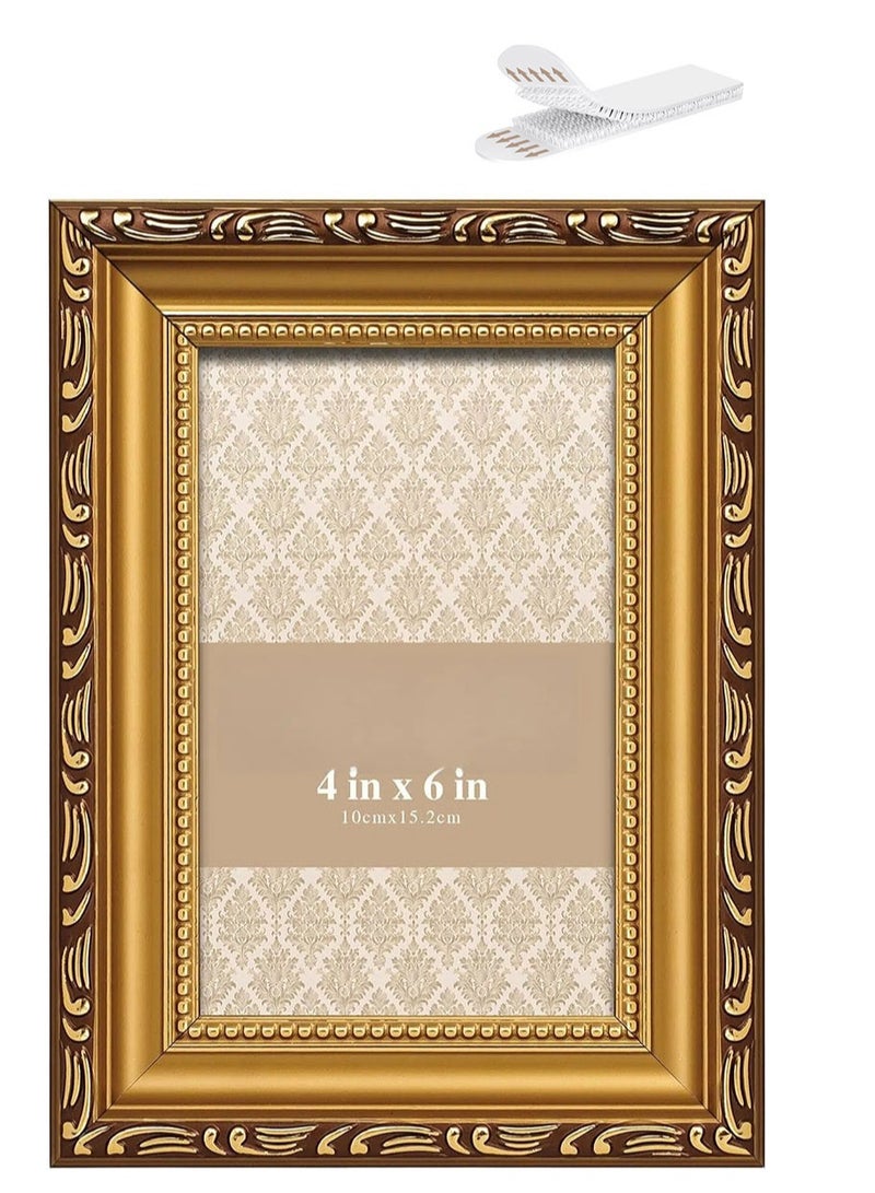 Picture Frame Gold - Picture Frames for Wall Hanging And Tabletop Display, Ornate Photo Frame for Poster, Vintage Frames
