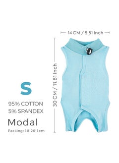 Summer Cat Sterilization Suit Breathable Pet Apparel [Blue] S Code Suggested 1.00 kg-2.00 kg