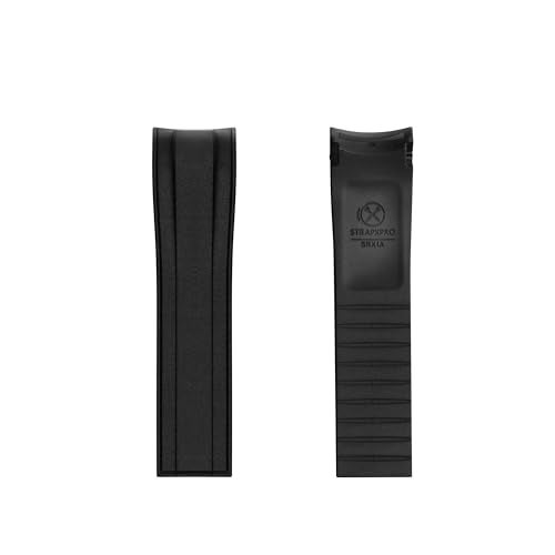 INO Design StrapXPro(SRX1A) 22mm Watch Bands Curved-End Rubber Watch Strap Replacement for Seiko Prospex Samurai Series & King Samurai Series Automatic Dive Watch SRPB09, SRPB51, SRPB53, SRPE35, SBDY065, SRPF79, etc. (Black with Black Clasp) - Image 5