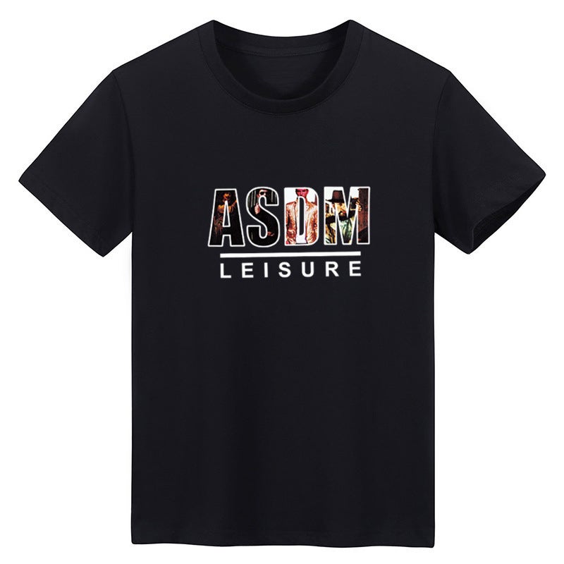 2023 new men's short sleeve factory supply summer men's short T-shirt stall supply a variety of printed foreign trade half sleeve - Image 1