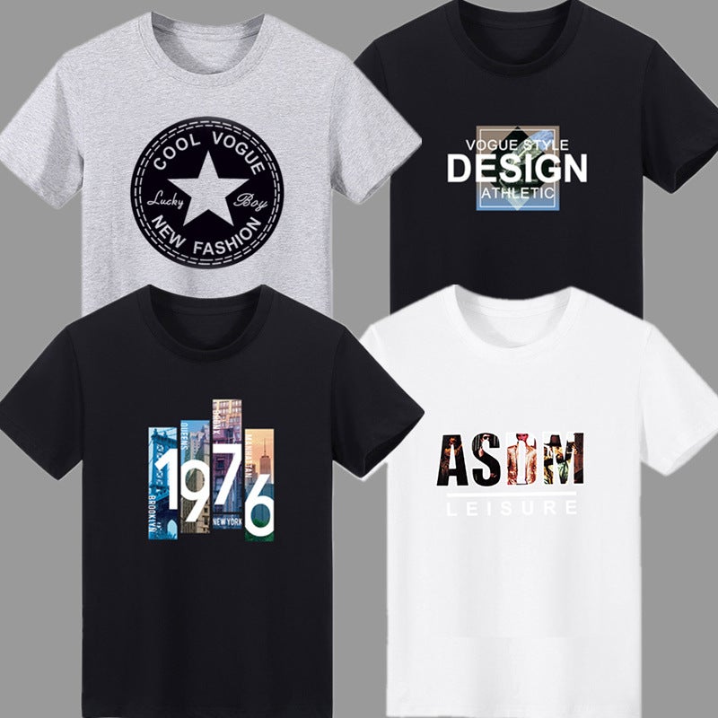 2023 new men's short sleeve factory supply summer men's short T-shirt stall supply a variety of printed foreign trade half sleeve - Image 2
