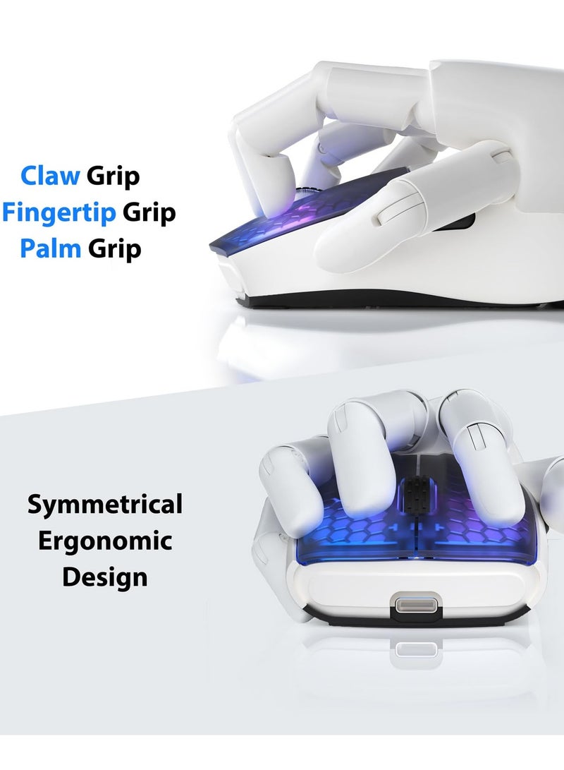 Attack Shark X5 Wireless Gaming Mouse with Tri-Modes BT 5.1/2.4Ghz/USB-C,Lightweight 49g,PAW3212 Optical Sensor,Rechargeable Battery,RGB LED Honeycomb Mice for PC/Tablet/Desktop/Office/Games - Image 5