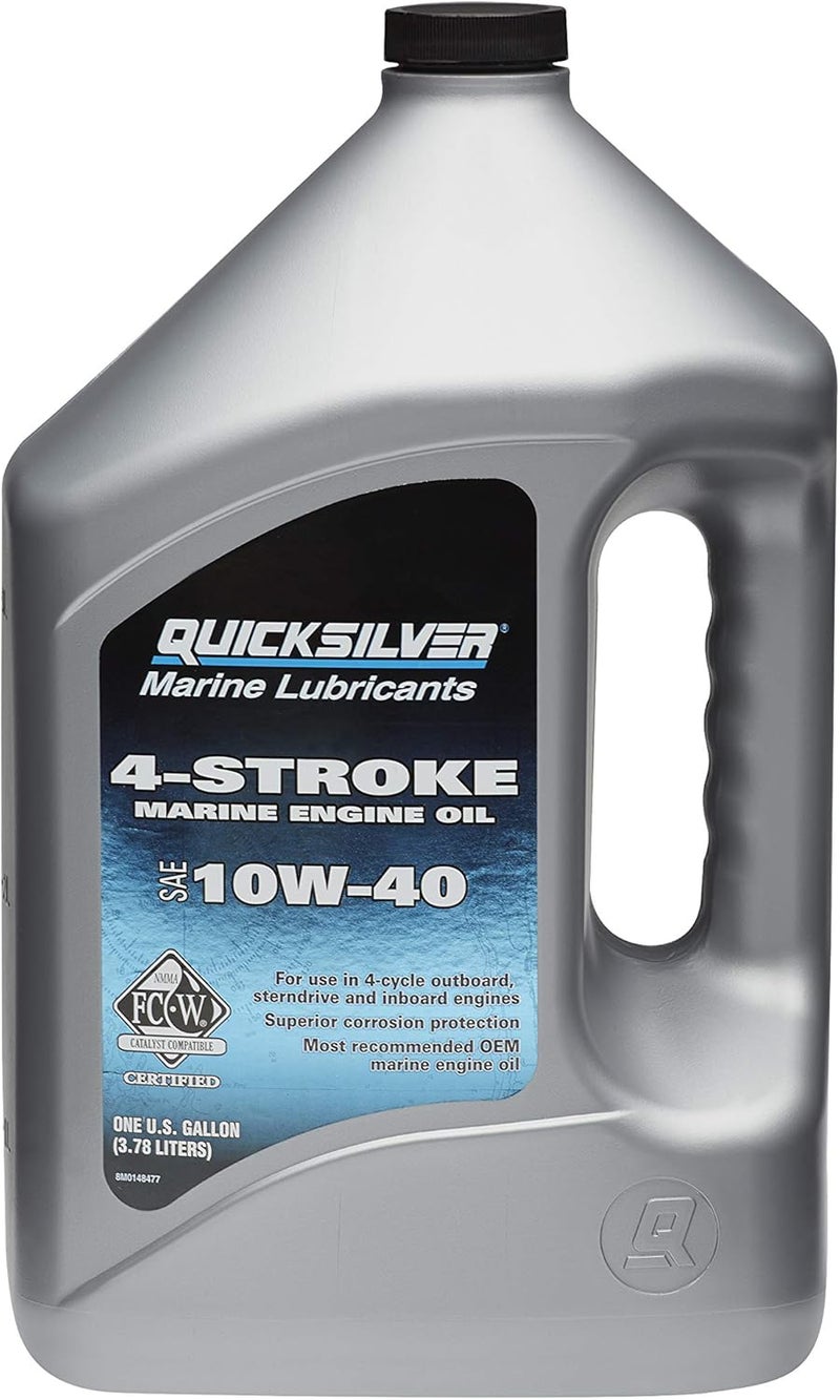 Quicksilver 10W-40 4-Stroke Marine Engine Oil - 1 Gallon - Image 1