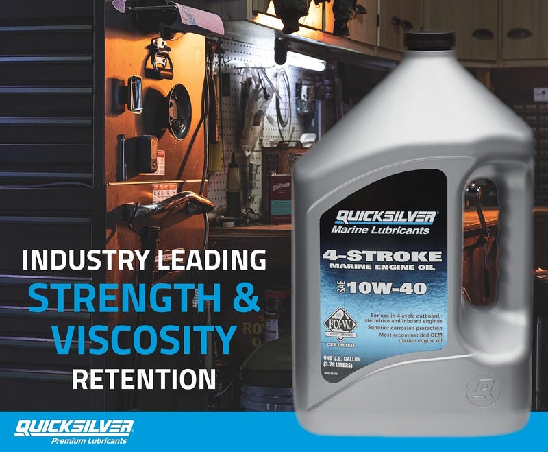 Quicksilver 10W-40 4-Stroke Marine Engine Oil - 1 Gallon - Image 2