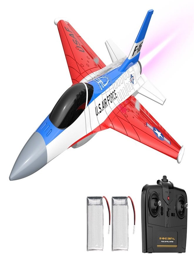 volantexrc RC Plane F-16 Fighting Falcon - 2.4Ghz 2CH Remote Control Airplane Jet Fighter Ready to Fly with Cool Lights, for Beginners,Adults (762-4) - Image 1