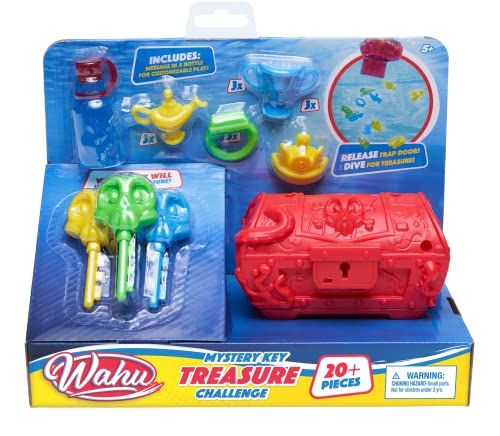 Wahu Mystery Key Treasure Challenge Pool Diving Toy Set for Kids Ages 5 Underwater Treasure Chest and Key Diving Search Game for Pool - Image 1