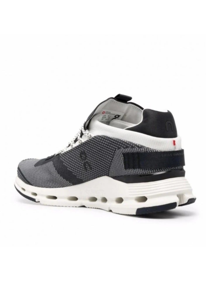 ON CloudNova Casual Sneakers – Black White Edition - Image 2