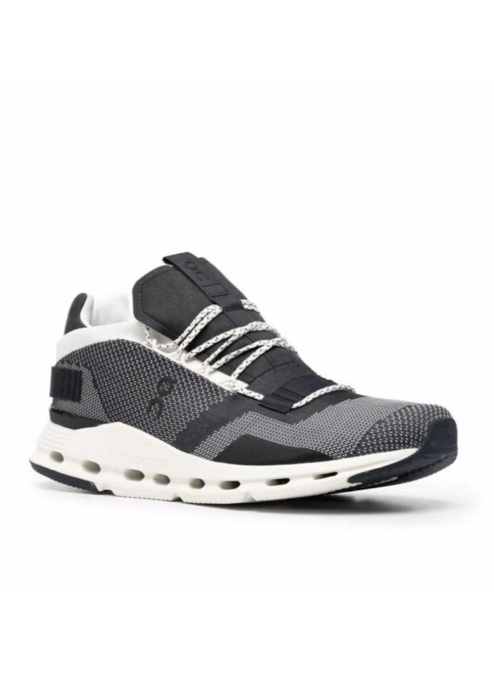 ON CloudNova Casual Sneakers – Black White Edition - Image 3
