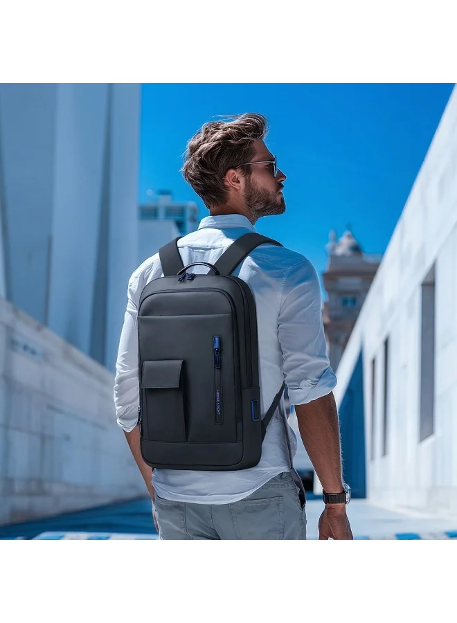 Mobcos Mobcos Back Pack Blue 8966 Mobcos Back Pack Blue 8966 Premium Waterproof Anti-Theft Laptop Backpack with USB Charging Port â€“ Oxford Leather Business Travel Backpack for Men & Women, Slim Lightweight Work & College Bag  | Best Price UAE