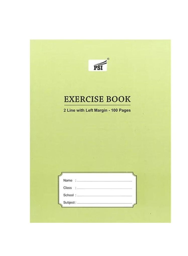 Psi Two Line Exercise Book, 100 Pages Green - Image 2