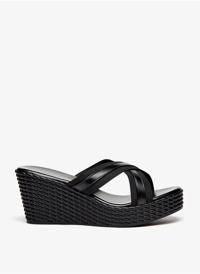 Flora Bella By Shoexpress - Women Solid Criss Cross Slip-On Sandals - Image 1