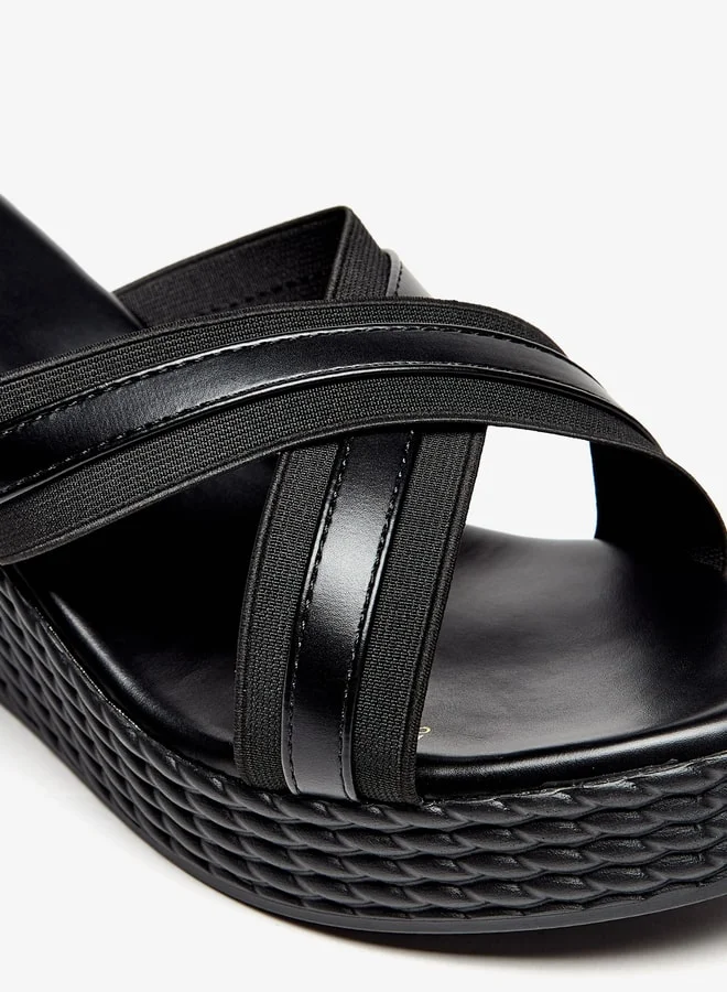Flora Bella By Shoexpress Women Solid Criss Cross Slip-On Sandals