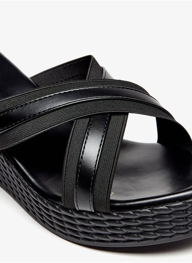 Flora Bella By Shoexpress - Women Solid Criss Cross Slip-On Sandals - Image 1