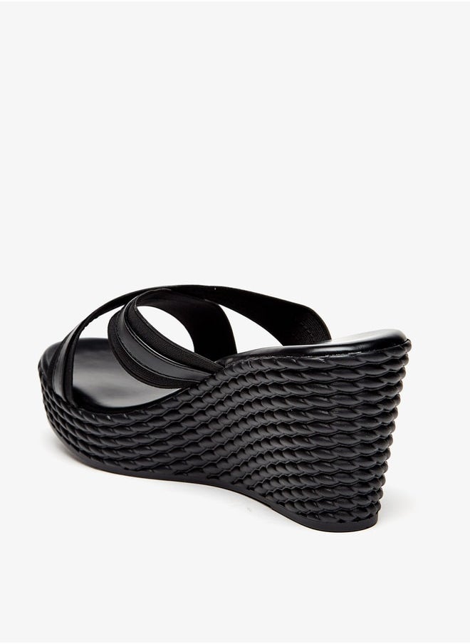 Flora Bella By Shoexpress - Women Solid Criss Cross Slip-On Sandals - Image 1