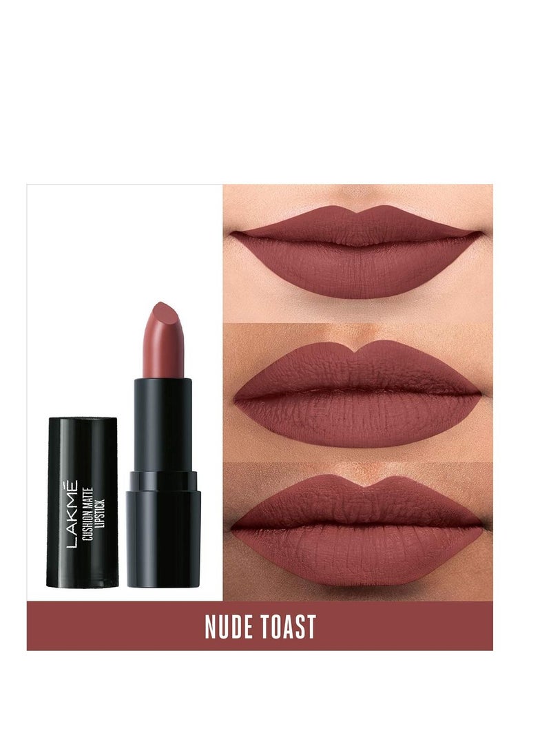 LAKME - Cushion Matte Lipstick Nude Toast 4.5 g - Image 1