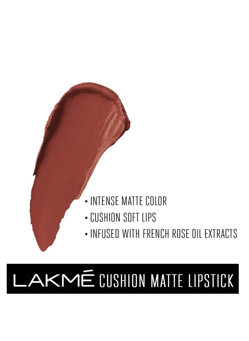LAKME - Cushion Matte Lipstick Nude Toast 4.5 g - Image 1