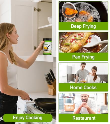 YULOFMVE Cooking Oil Solidifier Powder, Solidifies Up to 80 Cups from Mess, 100% Plant-Based Used Oil Solidifying Powder, Grease Hardener Disposal for Kitchen - Image 4