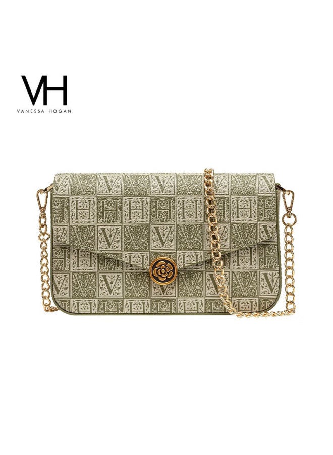 Vanessa Hogan Vh Women's Handbag, Camellia Envelope Bag, Vintage Floral Shoulder Crossbody Bag, Chain Bag, Birthday Gift For Girlfriend - Image 1