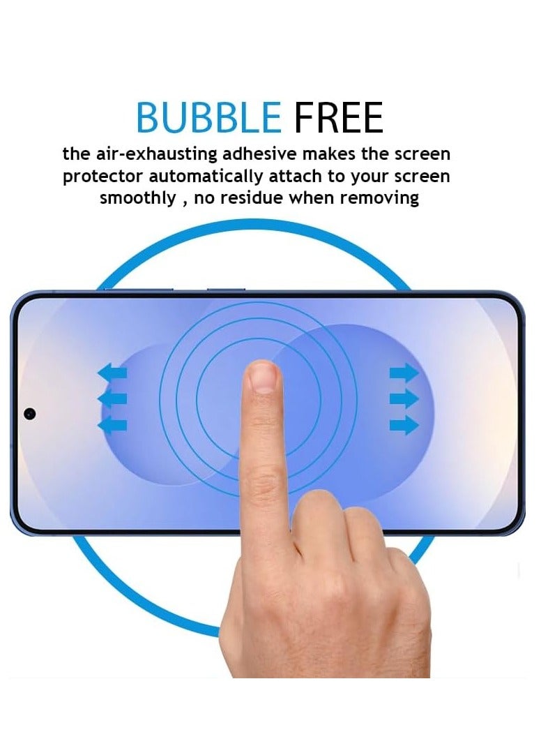 MIGOFAST Screen protector compatible with Samsung Galaxy S25 Screen Protector Tempered Glass HD Full Coverage Easy InstallationTouch Sensitive Anti Shatter - Image 3