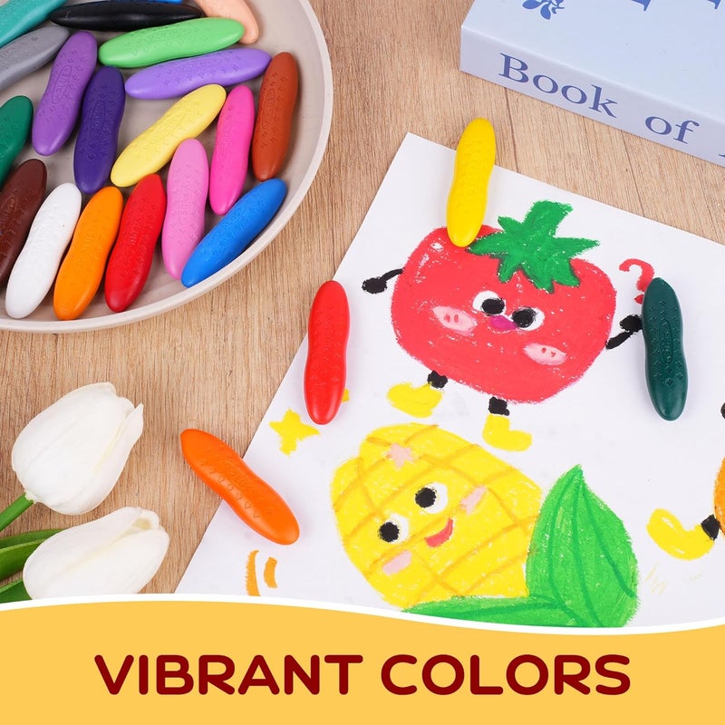 YPLUS Peanut Crayons for Kids, 12 Colors Washable Toddler Crayons, Non-Toxic Baby Crayons for ages 2-4, 1-3, 4-8, Coloring Art Supplies - Image 5