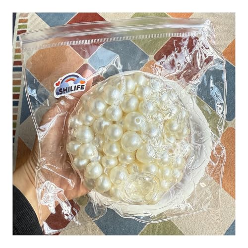 SHILIFE Taba SquishyStress BallKawaii Squishies PVC ToysStress Relieving Fur Ball OPP Packaging GiftsSquishy Fidget Toys for AnxietyRelaxationPerfect Desk Accessory for Adults Pearl Color - Image 5