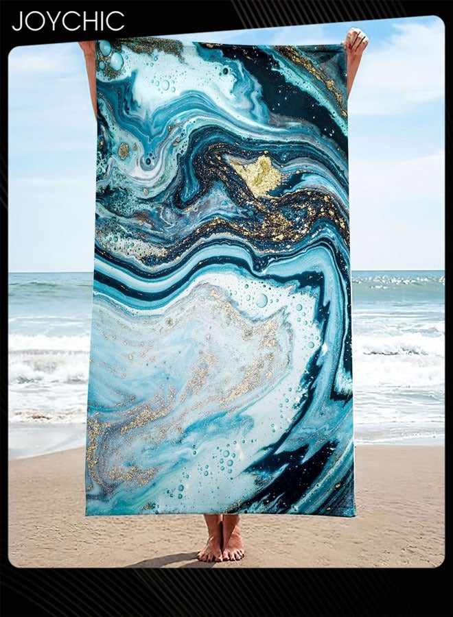 Joychic منشفة شاطئ خفيفة الوزن من الألياف الدقيقة 140*70 سم منشفة سريعة الجفاف للسباحين مقاومة للرمال منشفة ماصة للسفر والسباحة واليوغا - Image 2