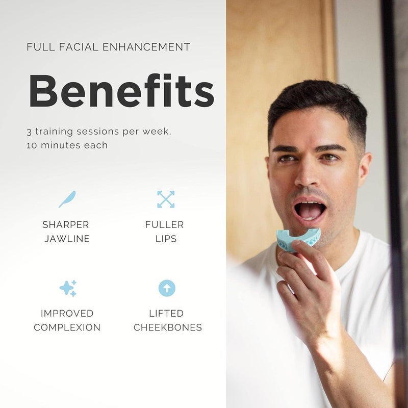 SAKRIMAL SAKRIMAL Jaw Exerciser Men Women Tone and strengthen your jawline cheeks chin and lips Foodgrade Silicone  - Image 4