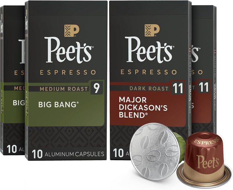 Peet's Coffee Signature Variety Pack - 40 Espresso Capsules (4 Boxes of 10) - Image 1