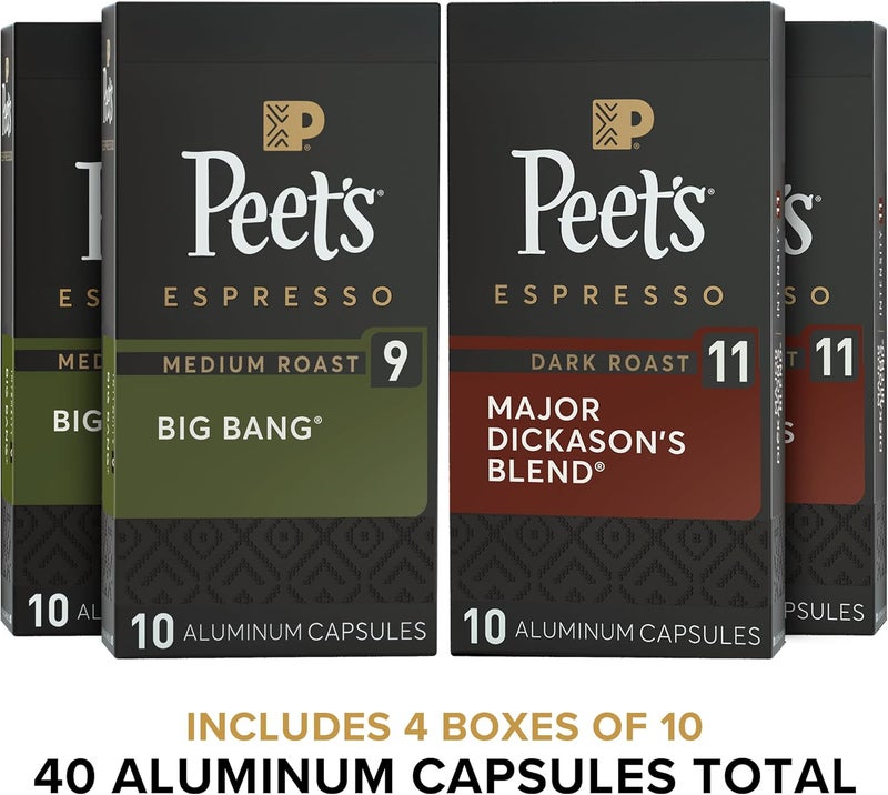 Peet's Coffee Signature Variety Pack - 40 Espresso Capsules (4 Boxes of 10) - Image 2