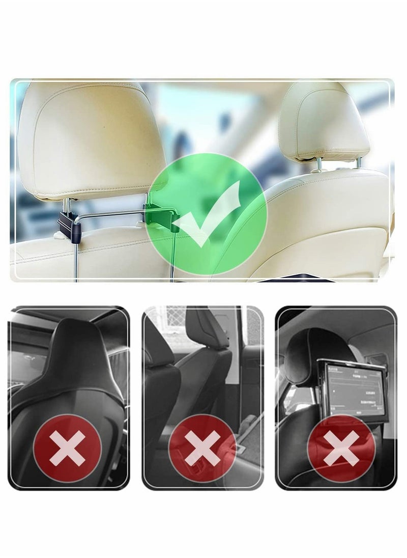 SYOSI Car Steering Wheel Tray/Back Seat Headrest Tray 2 in 1 for Eating Food Drink and Writing Laptop Work, Black Car Desk  - Image 4