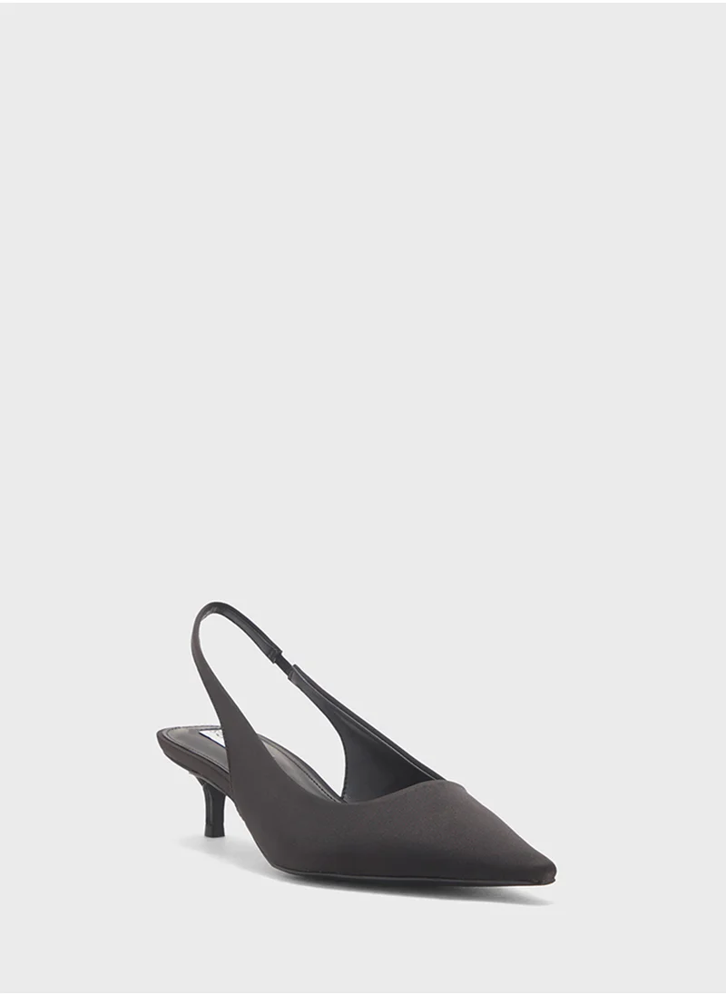 STEVE MADDEN Kari Pointed Toe Sling Back Mid Heel Pumps