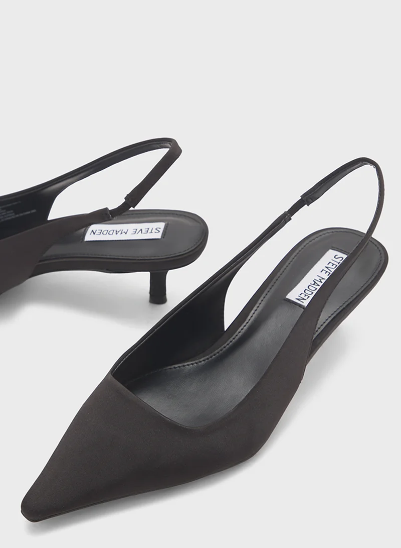 STEVE MADDEN Kari Pointed Toe Sling Back Mid Heel Pumps