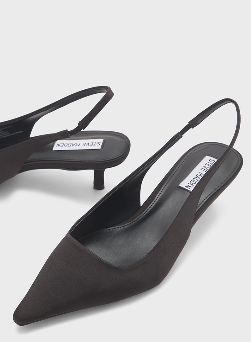 STEVE MADDEN Kari Pointed Toe Sling Back Mid Heel Pumps  - Image 4