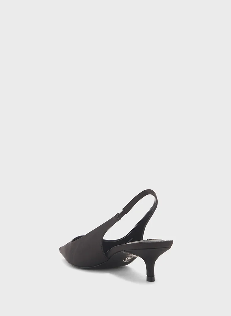 STEVE MADDEN Kari Pointed Toe Sling Back Mid Heel Pumps