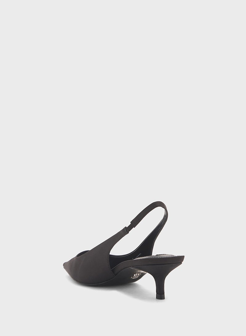 STEVE MADDEN Kari Pointed Toe Sling Back Mid Heel Pumps  - Image 3
