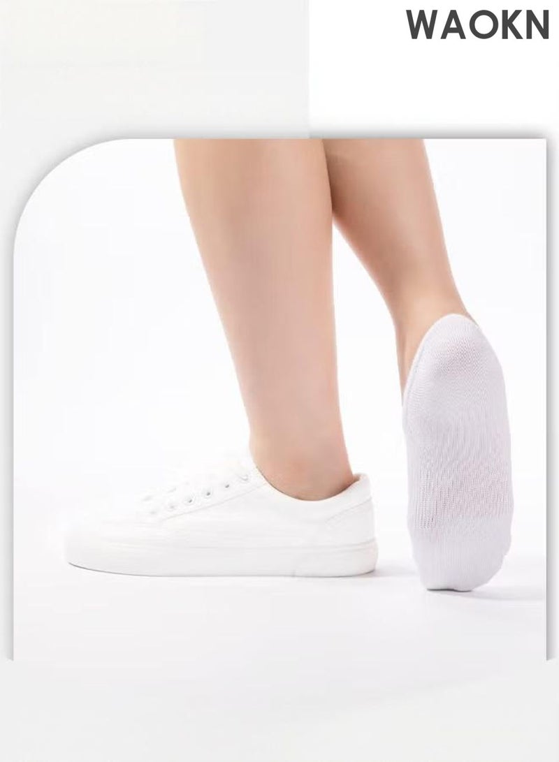 WAOKN No Show Socks Set with Different Colors, 6 Pairs of Low-cut Liners Socks, Anti-slid Invisible Socks, High-quality Athletic Socks,Thin shallow boat socks, non-slip and heel-resistant, Easy to Match Different Kinds of Shoes. - Image 4