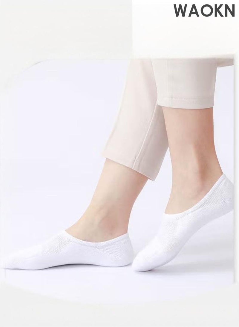 WAOKN No Show Socks Set with Different Colors, 6 Pairs of Low-cut Liners Socks, Anti-slid Invisible Socks, High-quality Athletic Socks,Thin shallow boat socks, non-slip and heel-resistant, Easy to Match Different Kinds of Shoes. - Image 5