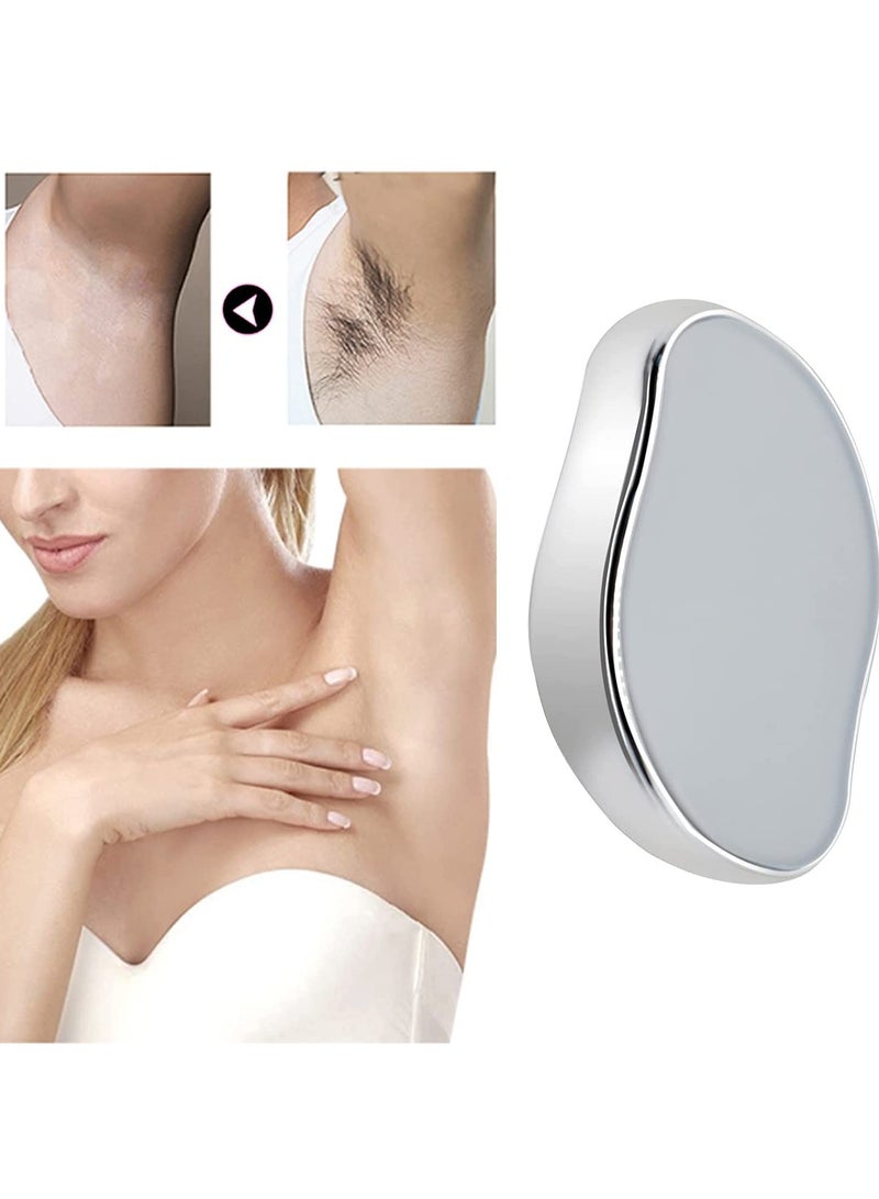 KASTWAVE Hair Removal Eraser, Painless Crystal Hair Remover Tools Magic Crystal Hair Eraser, Soft Smooth Skin Fast & Easy Crystal Hair Removal for Men and Women (Sliver) - Image 4