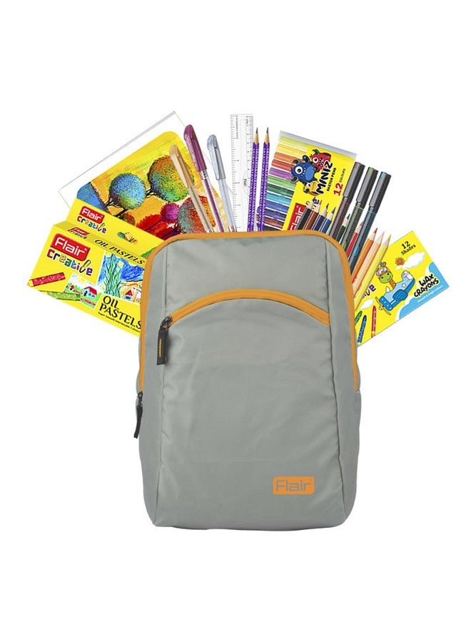 FLAIR Creative Series Art Club Combination Smart Kit | With Free Zipper Bag | Non-Toxic & Safe for Childrens | A Complete Coloring Kit | 12 Products & 17 Units, Body Color of Bag May Vary - Image 1