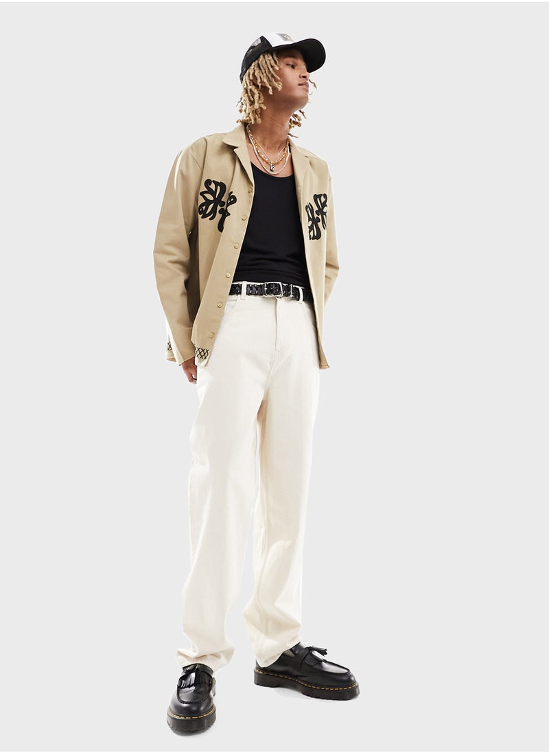 Reclaimed Vintage Light Wash Relaxed Fit Jeans  - Image 1