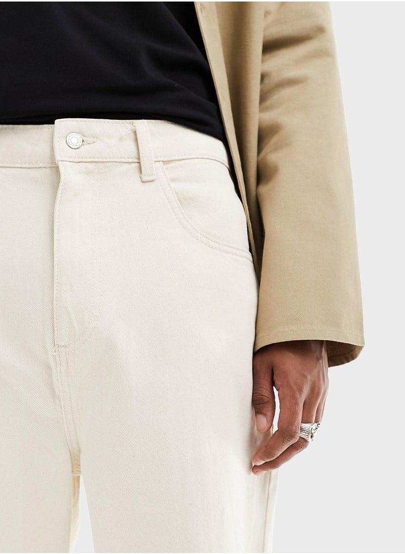 Reclaimed Vintage Light Wash Relaxed Fit Jeans  - Image 3