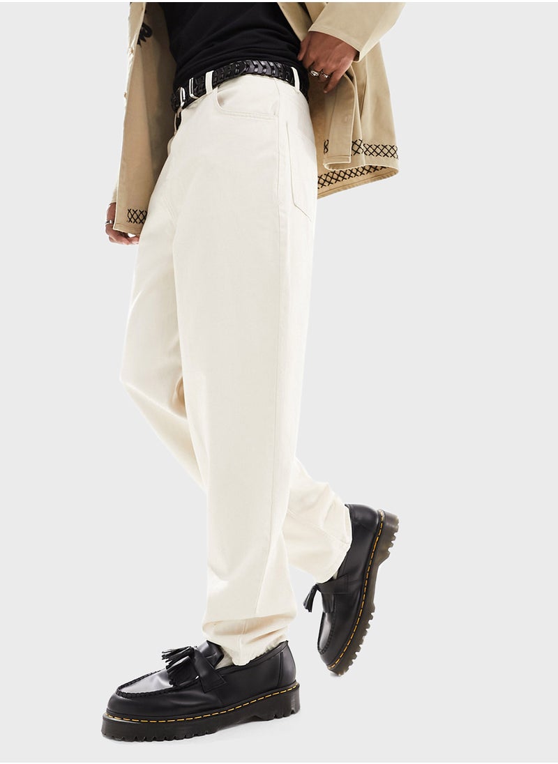 Reclaimed Vintage Light Wash Relaxed Fit Jeans  - Image 5