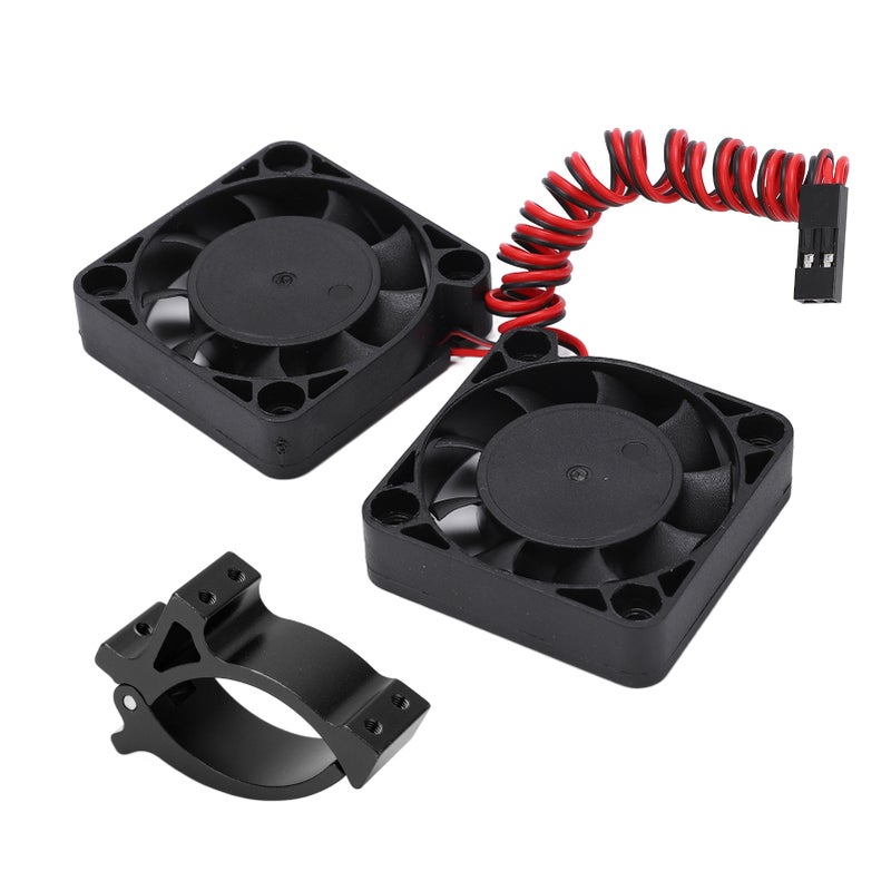 RC 40x40mm Motor Cooling Fans with Holder for 4068 4268 4274 4275 Motor with 42mm DiameterBlack - Image 4