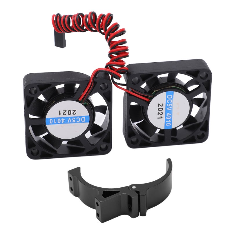 RC 40x40mm Motor Cooling Fans with Holder for 4068 4268 4274 4275 Motor with 42mm DiameterBlack - Image 3